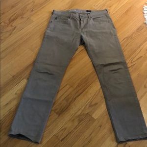 AG twill khaki slim straight pants